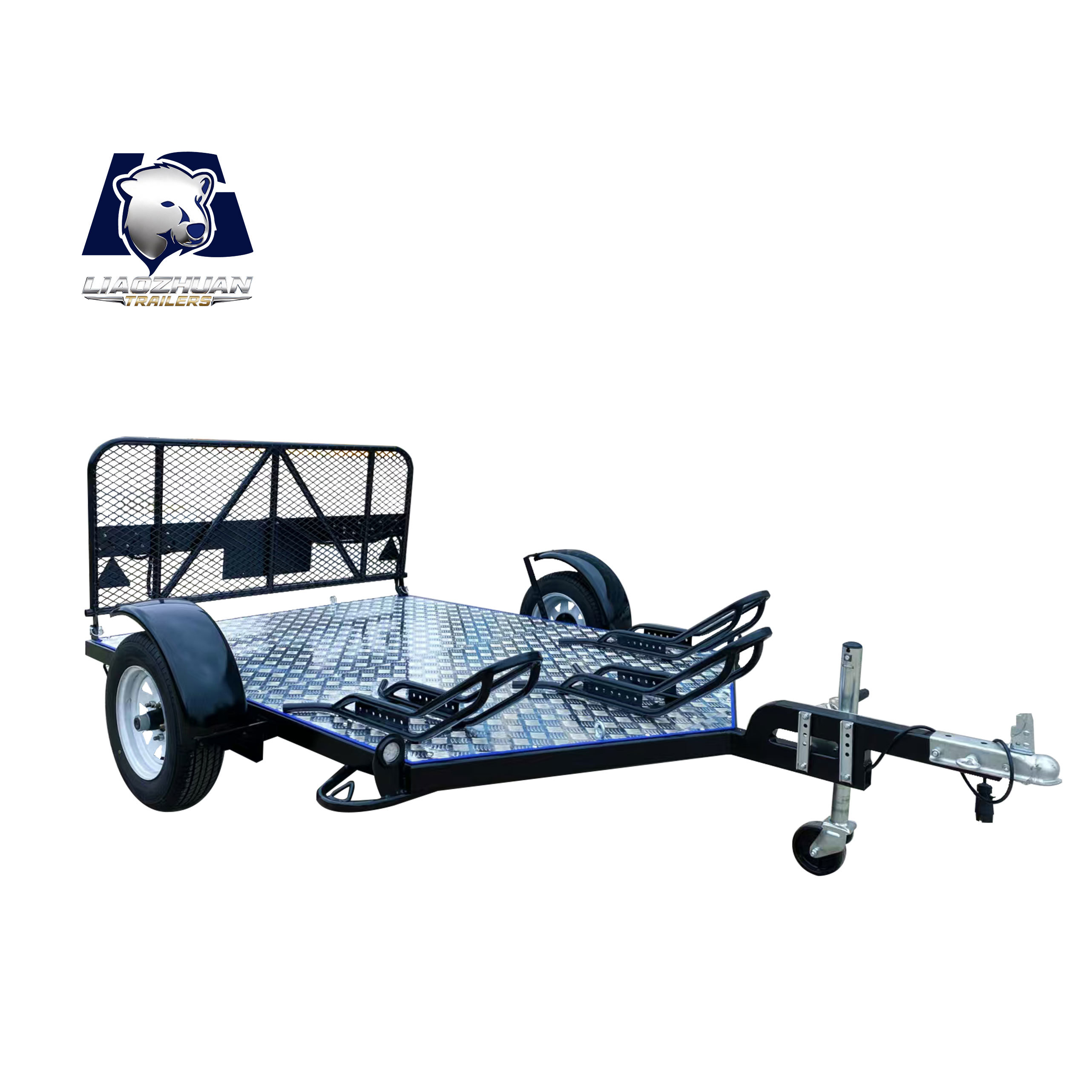 Customized Double Motorcycle Trailer Corrosion Resistant Hydraulic Lift ...