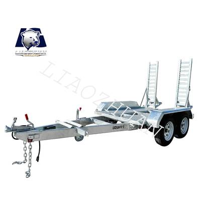1 Ton - 3 Ton Mini Excavator Trailers Silver Tandem Axle Plant Trailer