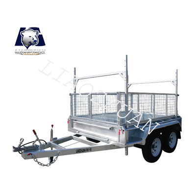 Fully Welded Tandem Axle Box Trailer 8x5 Tandem Galvanised Trailer Silver