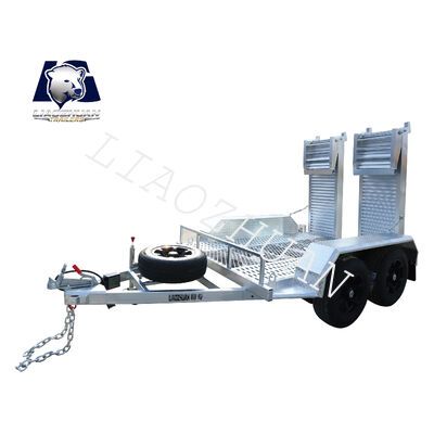Full Welded Scissors Lift Excavator Trailer Aluminum ramp ATM 3500 8*5
